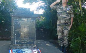 Le 11 novembre 2015 au monument aux morts de La Saline Saint Paul