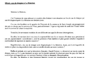 La Dengue à La Réunion : Patrick LEBRETON écrit à la Ministre et le fait savoir