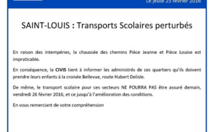 SAINT-LOUIS : Perturbations du transport scolaire